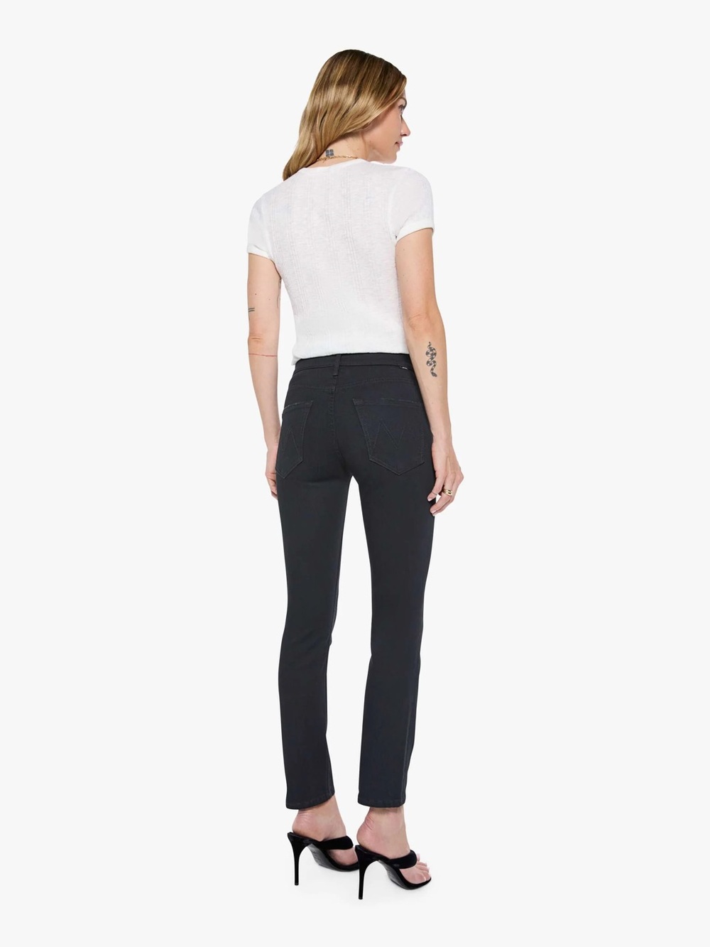 Mother “The Mid Rise Dazzler Ankle” Jean in Not Guilty Black